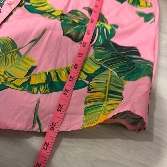 SHEIN NWOT Tropical colorful Leaf Printed Button Down Shirt in 100% Cotton - Picture 10 of 12
